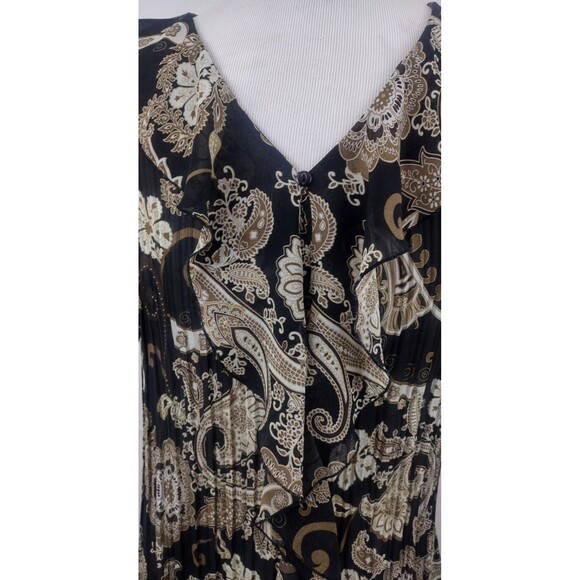 Studio 1940  Womens Long Sleeve Blouse Top Ruffle Collar Multi Gothic Size 18/20 - Picture 2 of 10